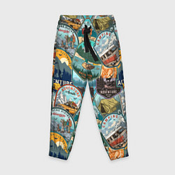 Брюки детские Adventure stickers, цвет: 3D-принт