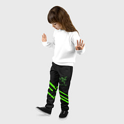 Брюки детские Razer line green, цвет: 3D-принт — фото 2