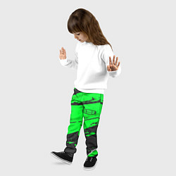 Брюки детские Geely sport green, цвет: 3D-принт — фото 2