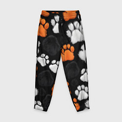 Брюки детские Мохнатые лапки, цвет: 3D-принт