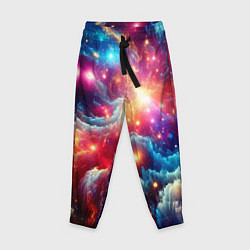 Брюки детские Colorfull neon space clouds - ai art fantasy, цвет: 3D-принт