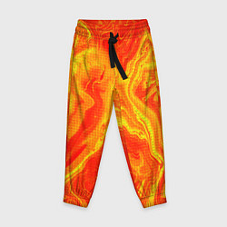 Брюки детские Огненный жёлто-красный, цвет: 3D-принт