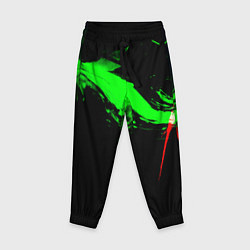 Брюки детские Color black green red, цвет: 3D-принт