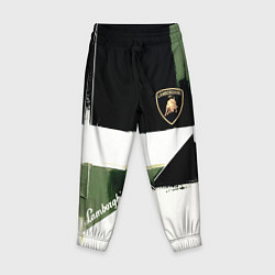 Брюки детские Ламборджини логотип, цвет: 3D-принт