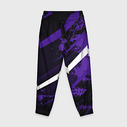 Брюки детские Color black purple line, цвет: 3D-принт