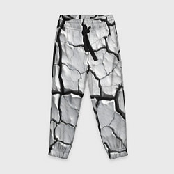 Брюки детские Серая растрескавшаяся глина, цвет: 3D-принт