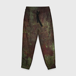 Детские брюки Абстракция - green fabric soaked in red paint
