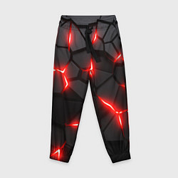 Брюки детские Красная неоновая броня, цвет: 3D-принт