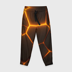 Брюки детские Оранжевое свечение текстура, цвет: 3D-принт