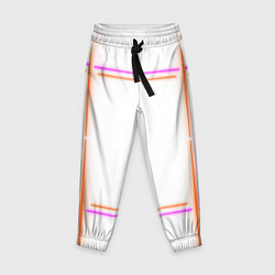 Брюки детские Neon white orange pink, цвет: 3D-принт