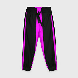Брюки детские Color black pink lines, цвет: 3D-принт