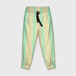 Детские брюки Color beige cage blue stripes