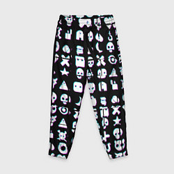 Брюки детские Любовь смерть и роботы глитч, цвет: 3D-принт