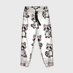 Брюки детские Много енотов, цвет: 3D-принт