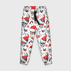 Брюки детские Новогодние черепа, цвет: 3D-принт