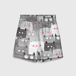 Шорты детские Котейки 2, цвет: 3D-принт