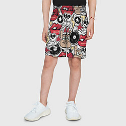 Шорты детские Тяжёлый рок, цвет: 3D-принт — фото 2