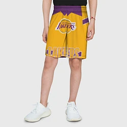 Шорты детские Los Angeles Lakers, цвет: 3D-принт — фото 2