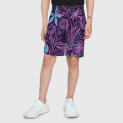 Шорты детские Цветы, цвет: 3D-принт — фото 2