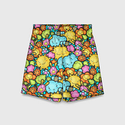 Шорты детские Облачко Солнышко, цвет: 3D-принт