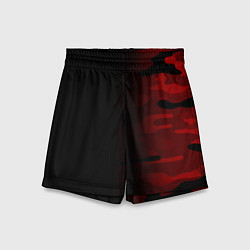 Детские шорты RED BLACK MILITARY CAMO