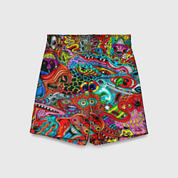 Шорты детские Яркая абстракция bright abstraction, цвет: 3D-принт