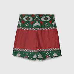 Детские шорты Knitted Christmas Pattern
