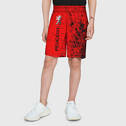 Шорты детские ПЕЖО Краска По вертикали, цвет: 3D-принт — фото 2