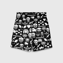 Детские шорты UNDERTALE PATTERN БЕЛЫЙ