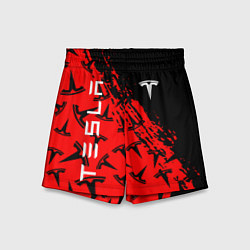 Детские шорты Tesla red pattern