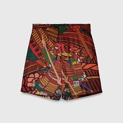 Шорты детские Warrior samurai, цвет: 3D-принт