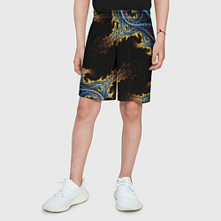 Шорты детские Огненные фракталы 3d, цвет: 3D-принт — фото 2