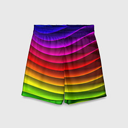 Шорты детские Color line neon pattern Abstraction Summer 2023, цвет: 3D-принт