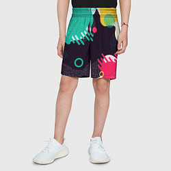 Шорты детские АБСТРАКТНАЯ ЦВЕТНАЯ ЗАЛИВКА, цвет: 3D-принт — фото 2