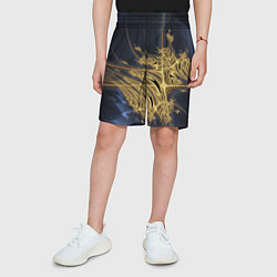 Шорты детские Фрактальная футуристическая композиция Абстракция, цвет: 3D-принт — фото 2