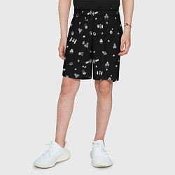 Шорты детские Космос - патерн, цвет: 3D-принт — фото 2