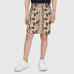 Шорты детские Charming hedgehogs, цвет: 3D-принт — фото 2