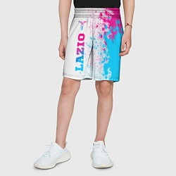 Шорты детские Lazio neon gradient style: по-вертикали, цвет: 3D-принт — фото 2