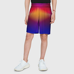 Шорты детские Красно-синий градиентный узор, цвет: 3D-принт — фото 2