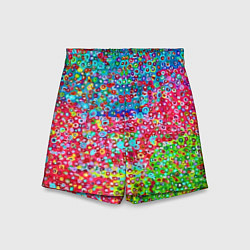 Шорты детские Цветная пуантель, цвет: 3D-принт