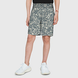 Шорты детские Дудл иллюстрация любовь, цвет: 3D-принт — фото 2