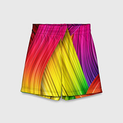 Шорты детские Multicolored ribbons, цвет: 3D-принт