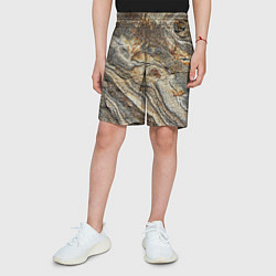 Шорты детские Камень stone, цвет: 3D-принт — фото 2