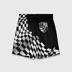 Детские шорты Porsche racing flag