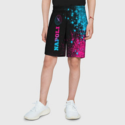 Шорты детские Napoli - neon gradient: по-вертикали, цвет: 3D-принт — фото 2