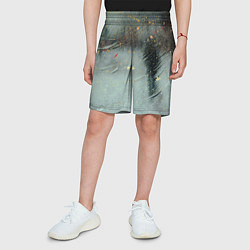 Шорты детские Абстрактная зима и краски, цвет: 3D-принт — фото 2