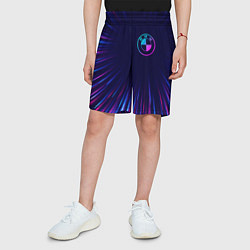 Шорты детские BMW neon speed lines, цвет: 3D-принт — фото 2