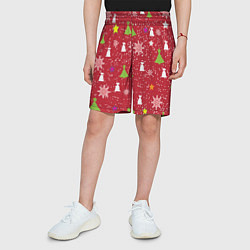 Шорты детские Red new year, цвет: 3D-принт — фото 2