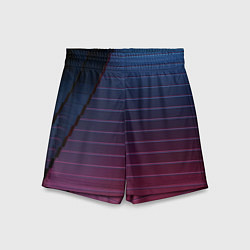 Шорты детские Абсрактная лестничная тёмно-синяя текстура, цвет: 3D-принт