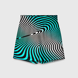 Шорты детские Оптические волны психоделика, цвет: 3D-принт